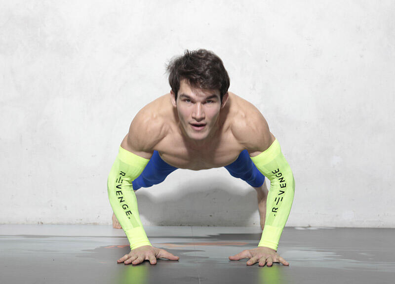 Arm Mangas brazos adultos kinesiotaping fitness cardio ciclismo amarillo 5/5