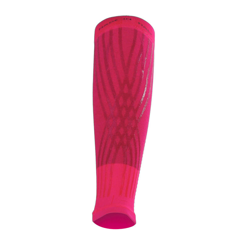 Erwachsene Wadenbandage Kompressionsärmel Laufschutzband fuchsia