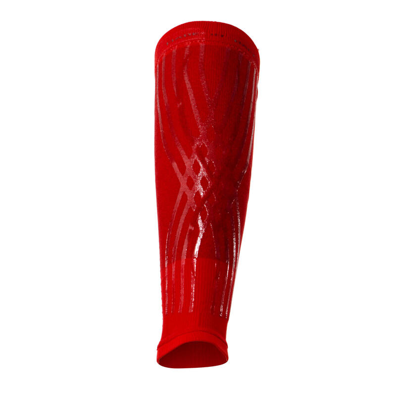 Calf manga perna adultos proteção e compressão Running vermelho
