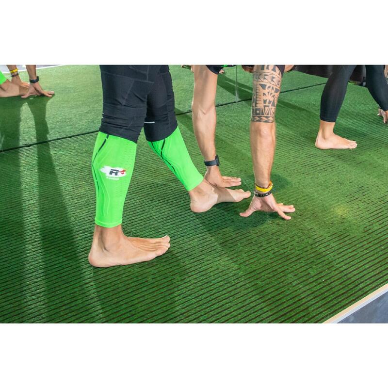 Manchons compression mollet jambe adulte kinesio Running football basket vert