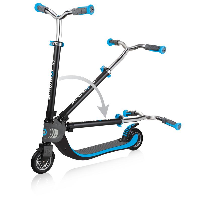 Scooter Scooter  Flow 125mm  Foldable  Schwarz-Himmelblau