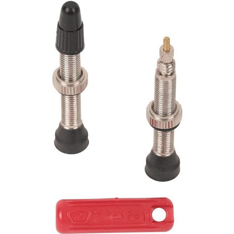 Zefal Tubeless Valves - Argent, 45 mm, lot de 2