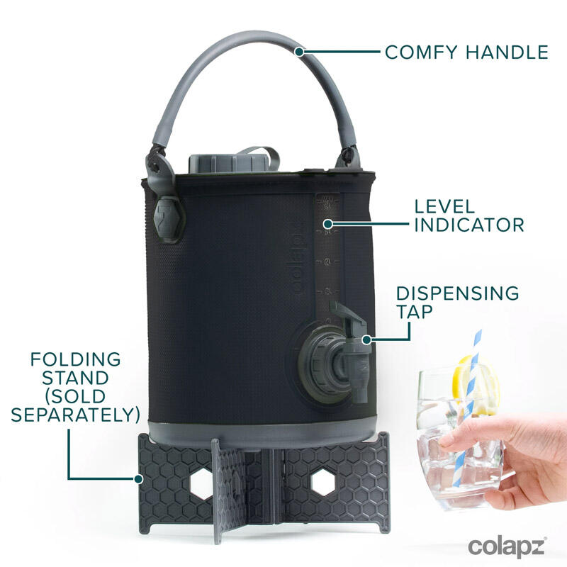 Collapsible 2-in-1 Water Carrier & Bucket - Black