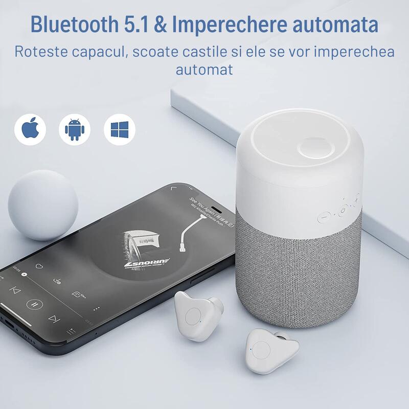 Casti Bluetooth 5.1 si Boxa portabila, Wireless, Handsfree, Touch