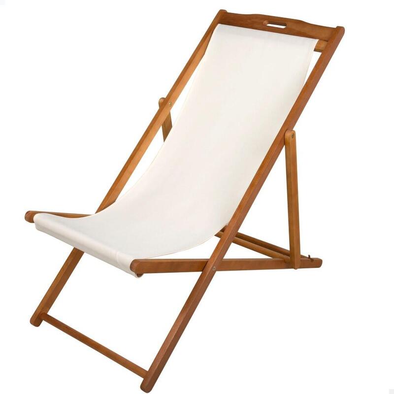 Cadeira de praia dobrável de madeira de acácia Aktive