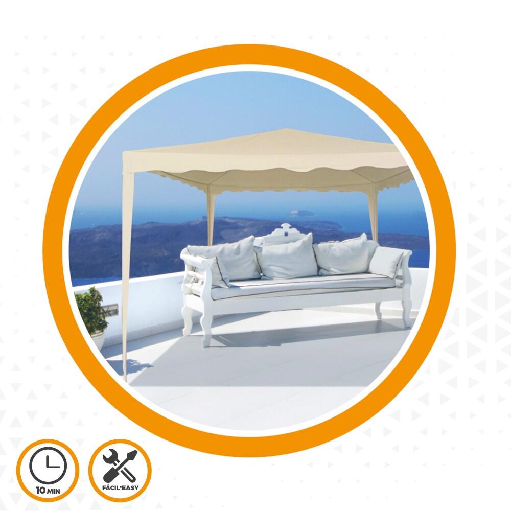 Toldo de campismo creme 300x300x240 Aktive 3/7