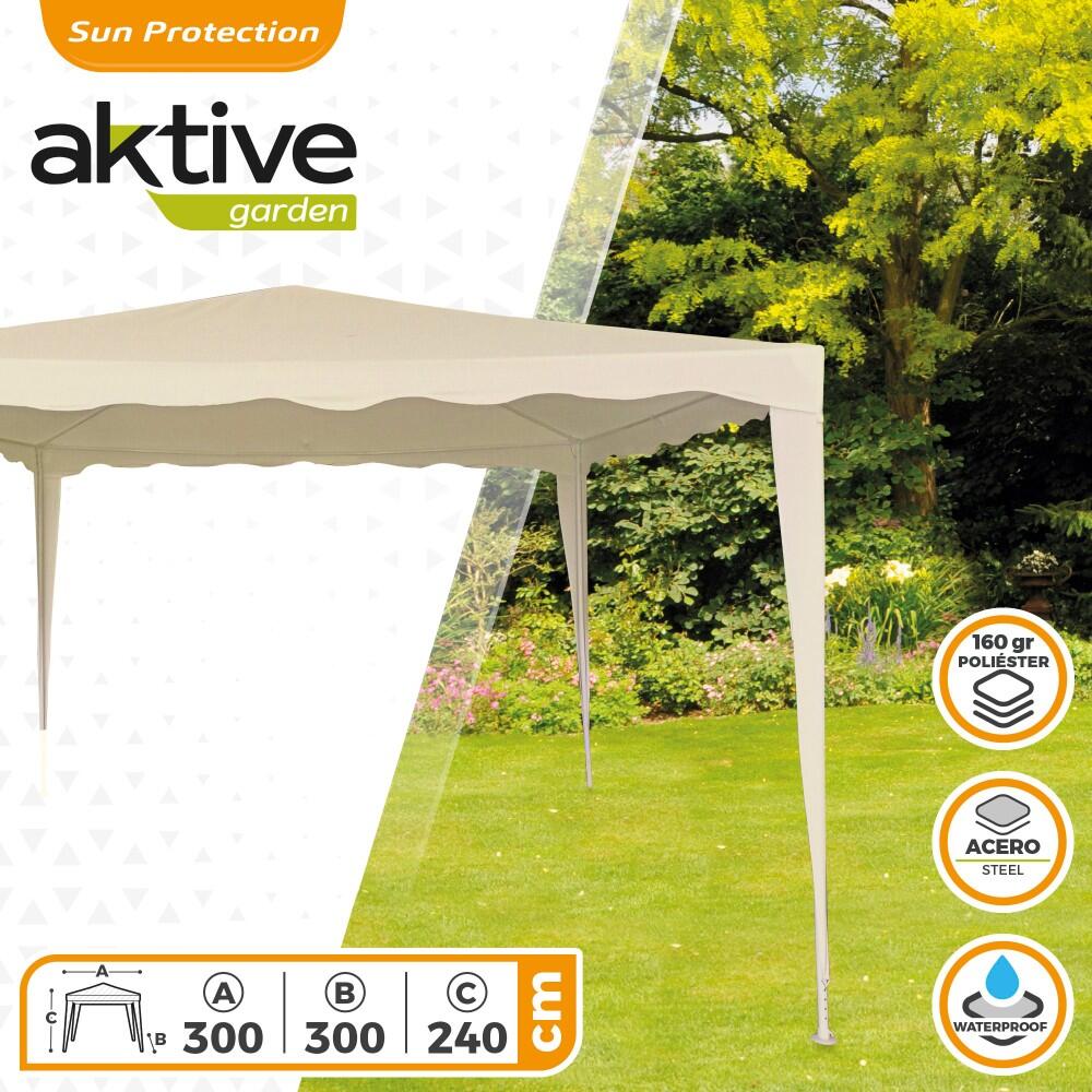 Toldo de campismo creme 300x300x240 Aktive 2/7