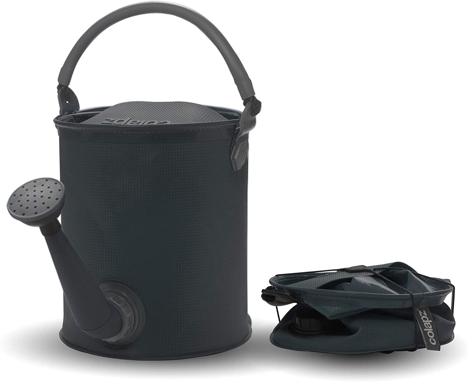 Collapsible 2-in-1 Water Carrier & Bucket (WIDE CAP) - Black