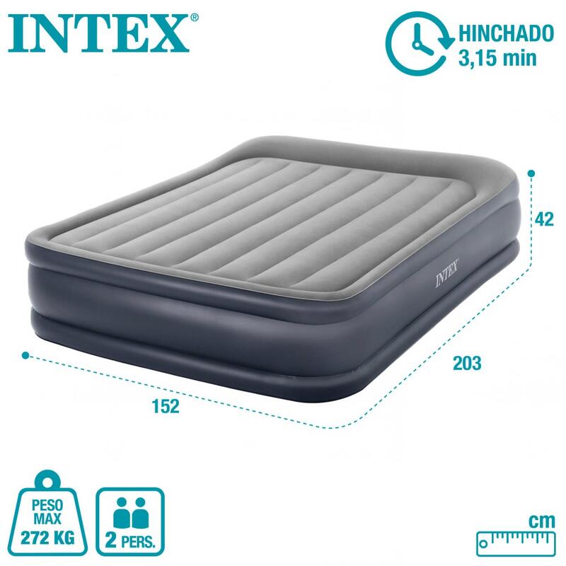 Colchón hinchable INTEX Dura-Beam Plus Deluxe Pillow