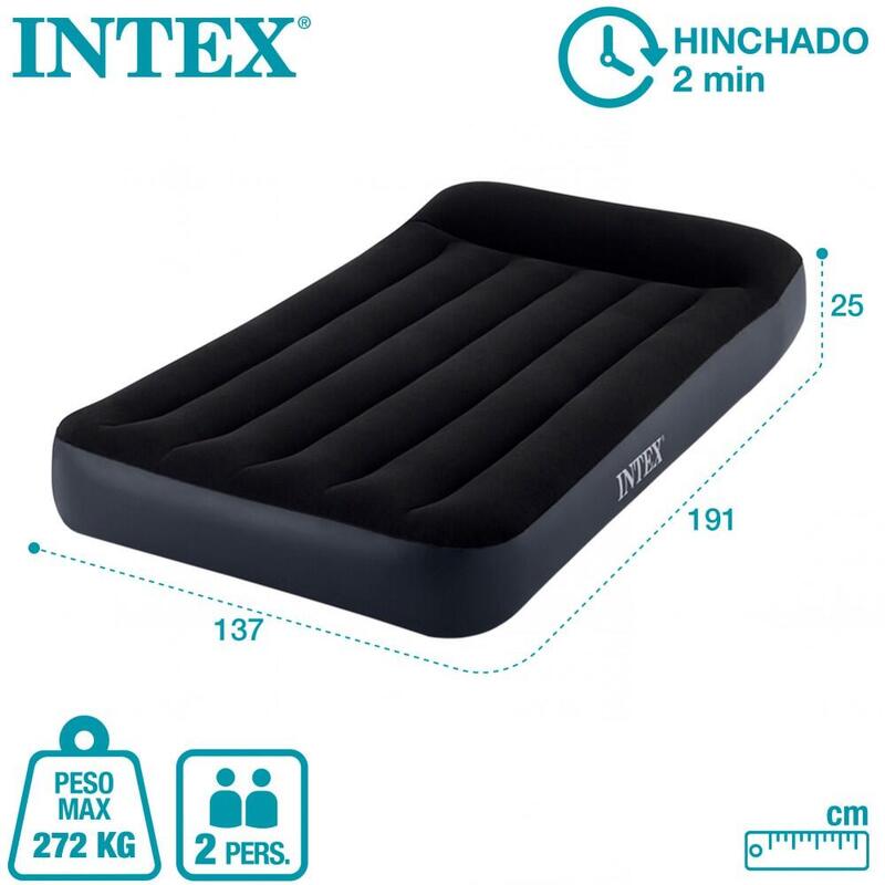 Intex 64148ND - Materasso Pillow Rest Autogonfiante, 137x191x25 cm
