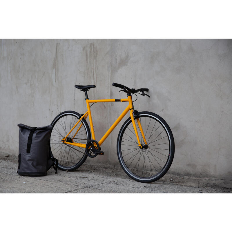 Tweedehands Stadsfiets Single Speed 500 geel