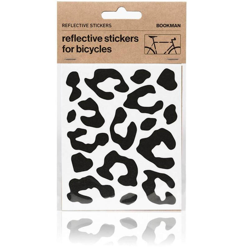 Bookman Sticky Reflectors pegatinas de leopardo unisex adulto negro kit para bicicleta