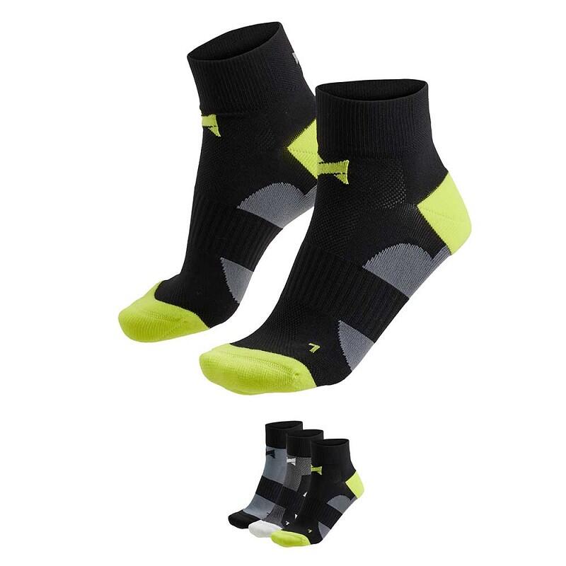 Calcetines ciclismo caño corto XTREME multi negro 3-PACK