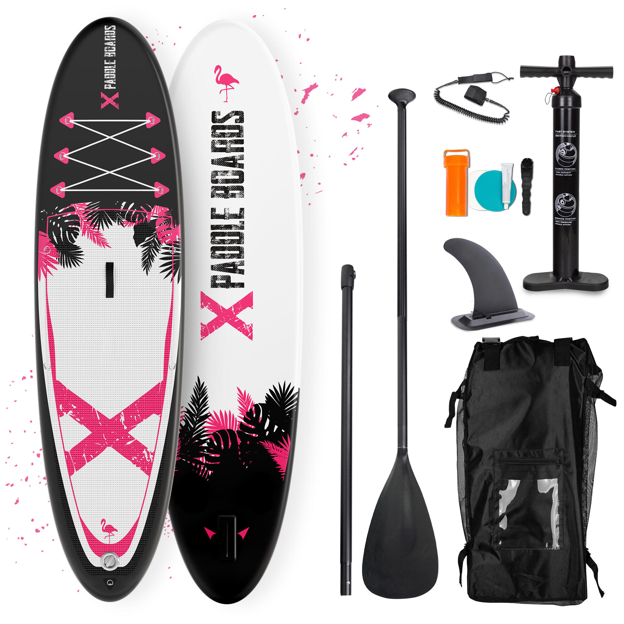 X PADDLE BOARDS Padel inflable X-Flamingo Pack Complete kayak  320 x 82 x 15cm