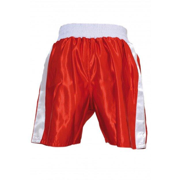 Short de boxe anglaise en satin rouge