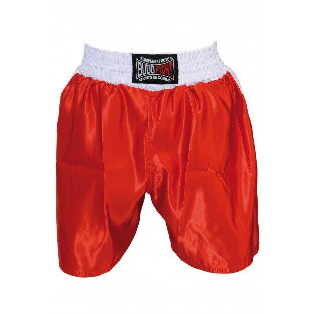 Short de boxe anglaise en satin rouge