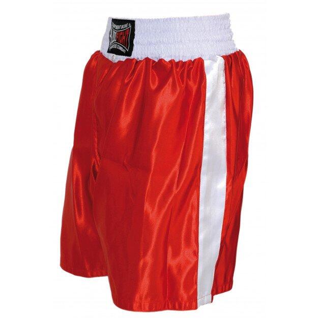 Short de boxe anglaise en satin rouge