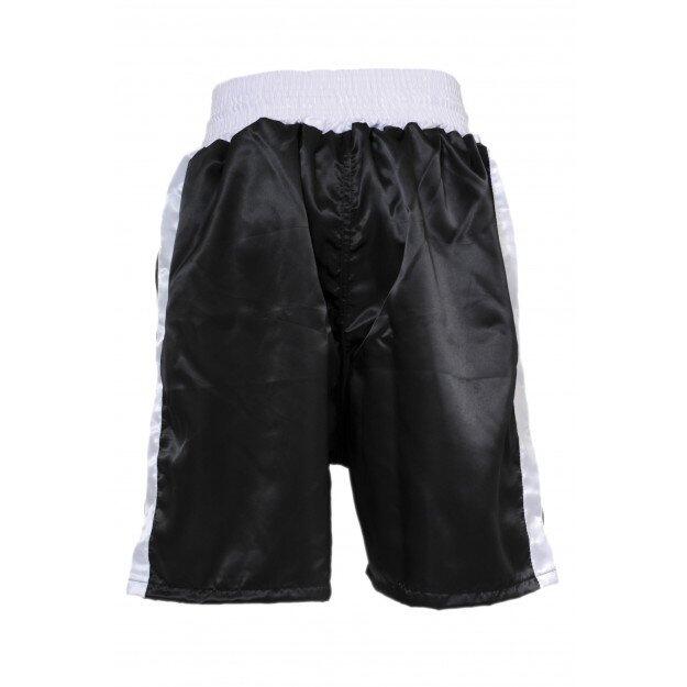 Short de boxe anglaise en satin noir