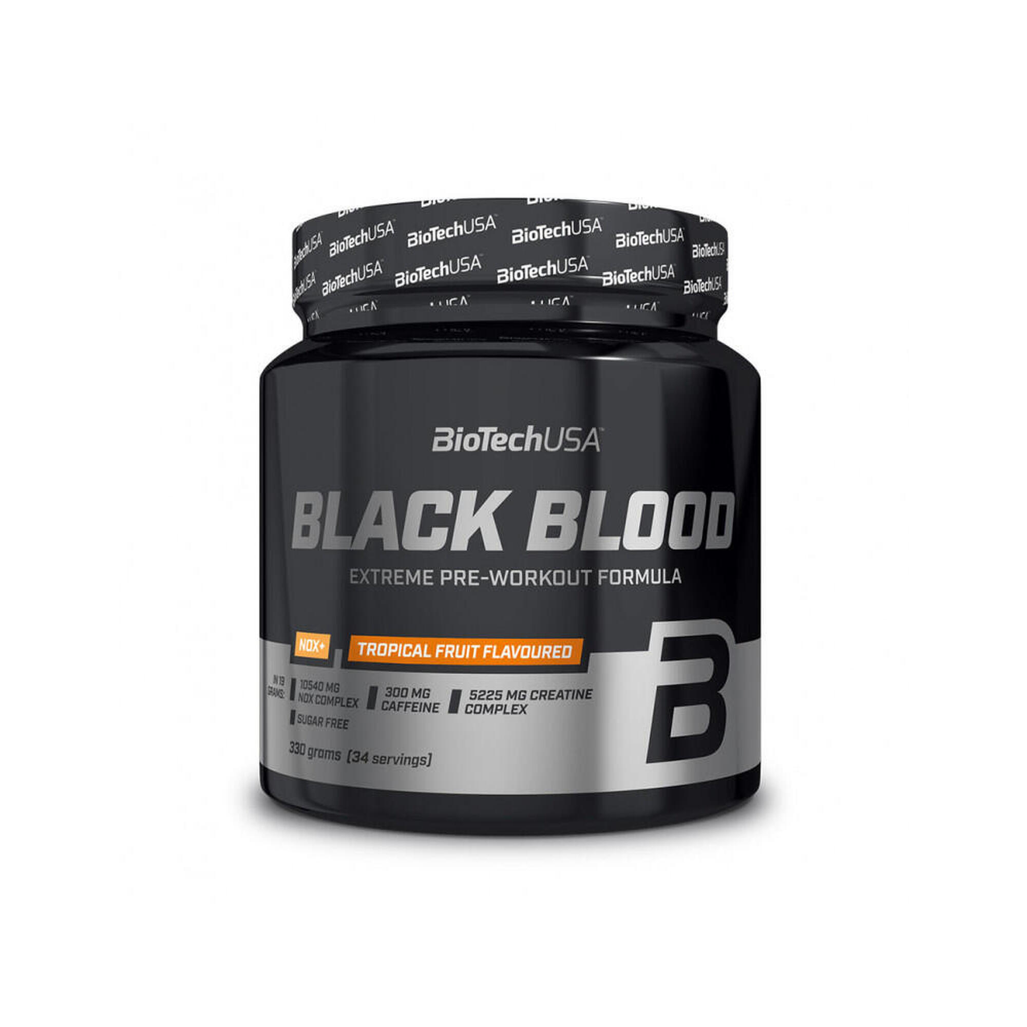 Pre-workout - Zwart Bloed Nox+ (330g) - Bosbessen & Citroen 3/4