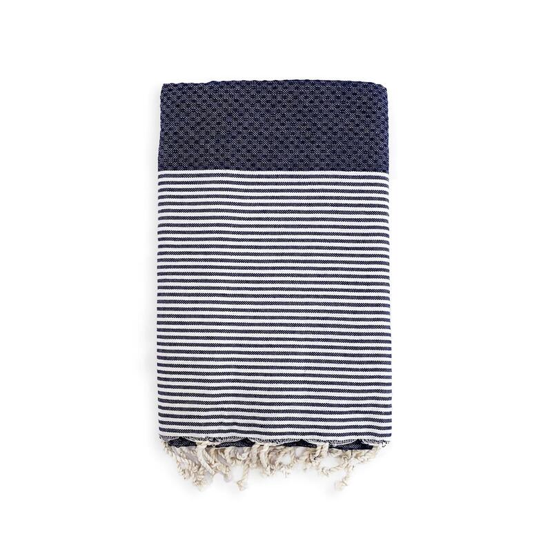 Mikanda Navy 200x200 190g/m² Fouta tradizionale