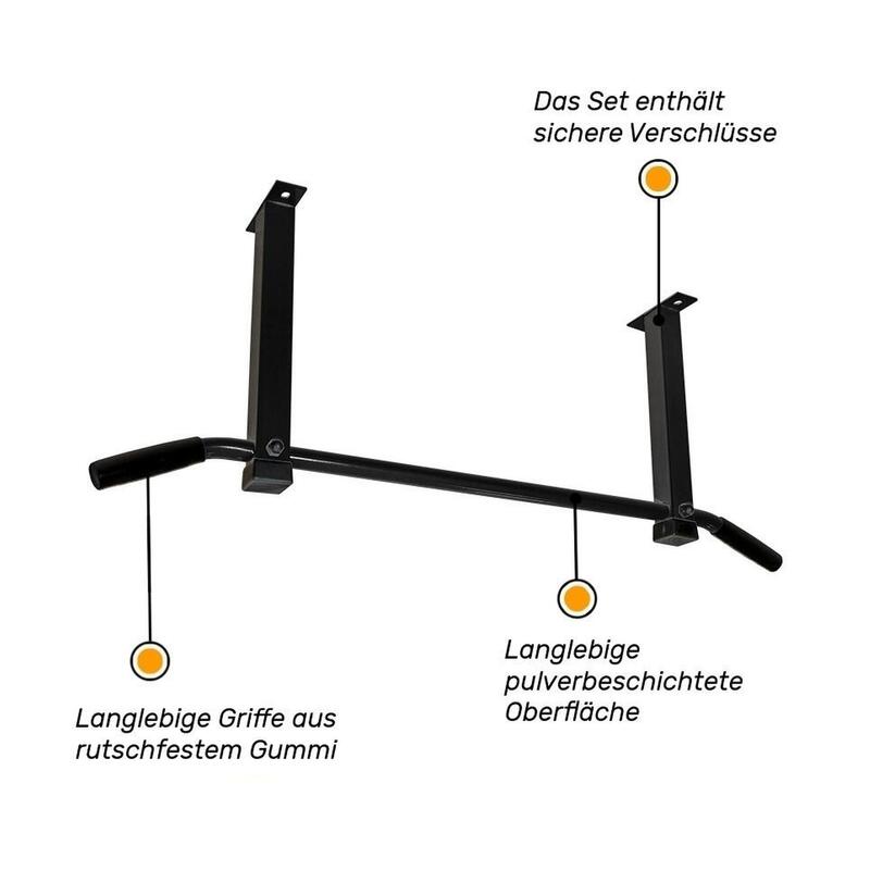 Klimmzugstange Deckenmontage Schwarz