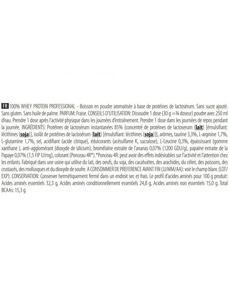 Whey Protein - 100% Whey Professional (920gr) - Fräser 3/7