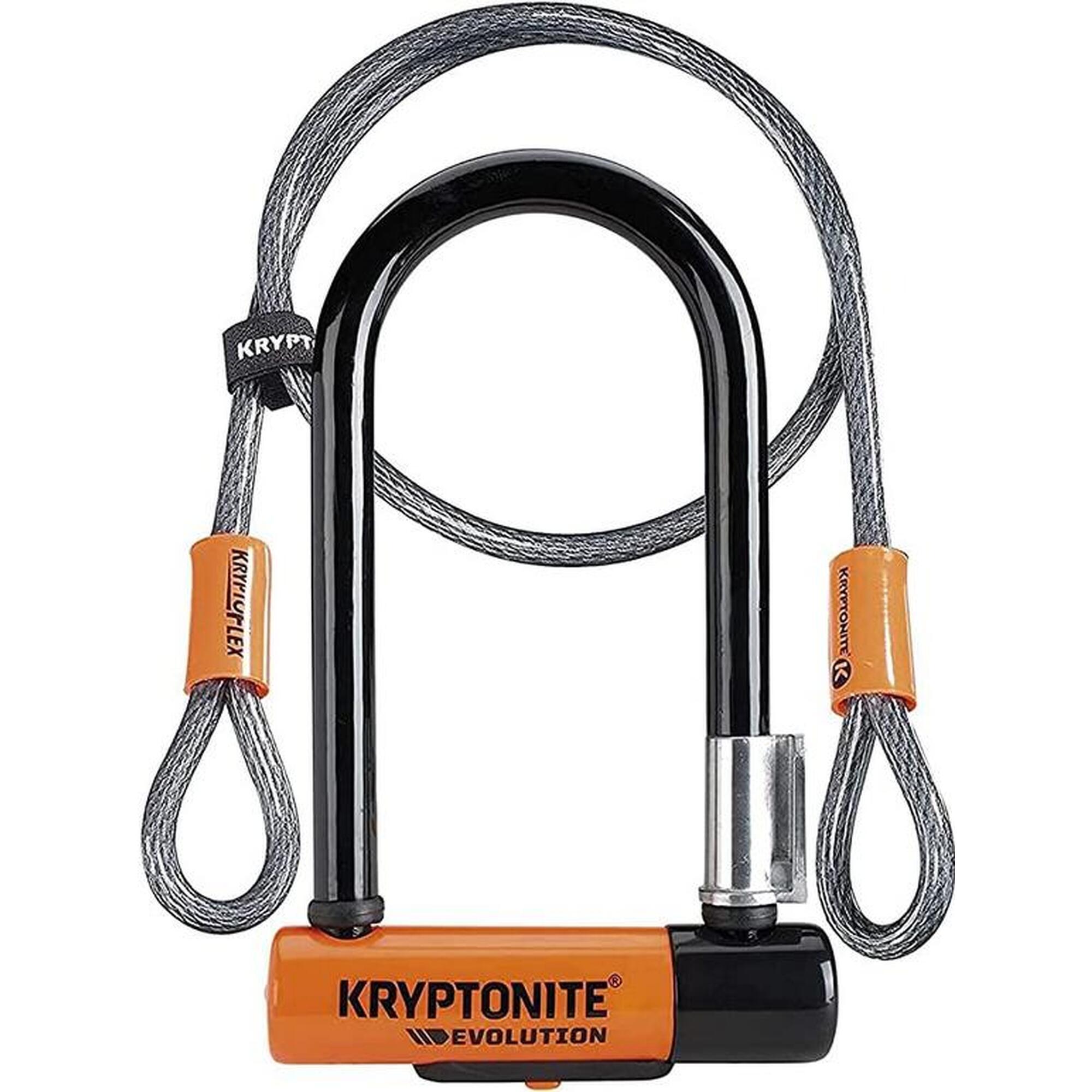 Kryptonite Evolution Mini 7 U-Lock with 4 Foot Cable and Flexframe Bracket 1/5