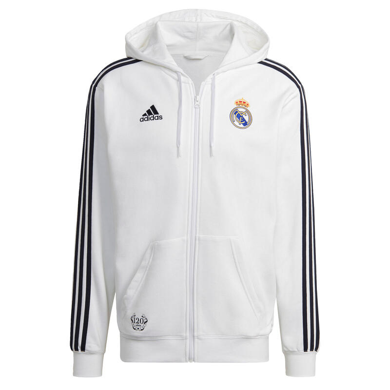 Veste à capuche entièrement zippée Real Madrid 3-Stripes