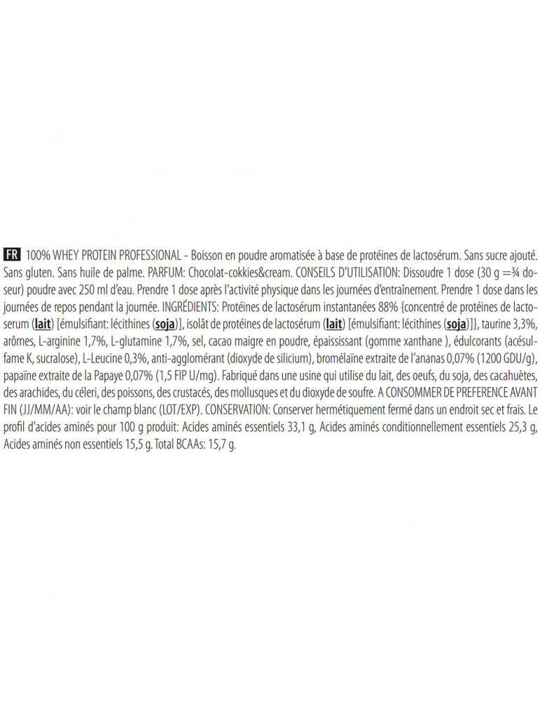 Proteine Whey - 100% Whey Professional (920gr) - Biscotto Al Cacao 3/7