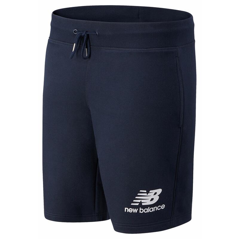 Shorts New Balance Essentials Stacked Logo, Bleu, Hommes