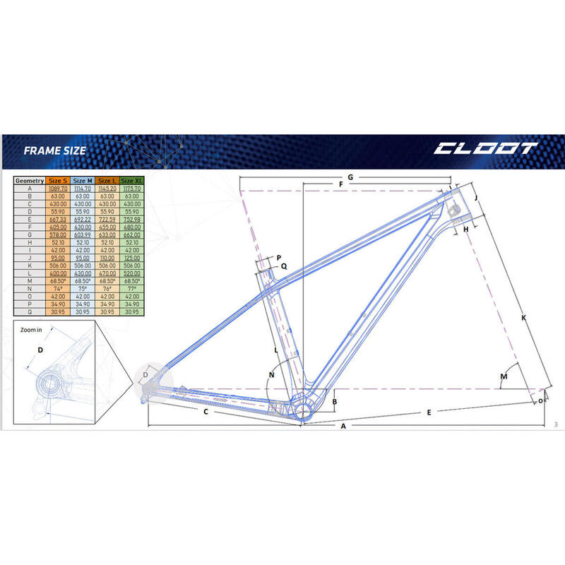 CADRE MTB 29 CARBONE EVOLUTION PROEDITION