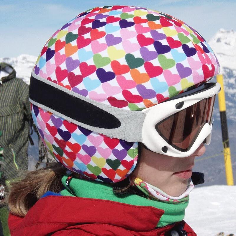 Housse de casque fantaisie - Coolcasc -Coeurs muticolores - Taille unique