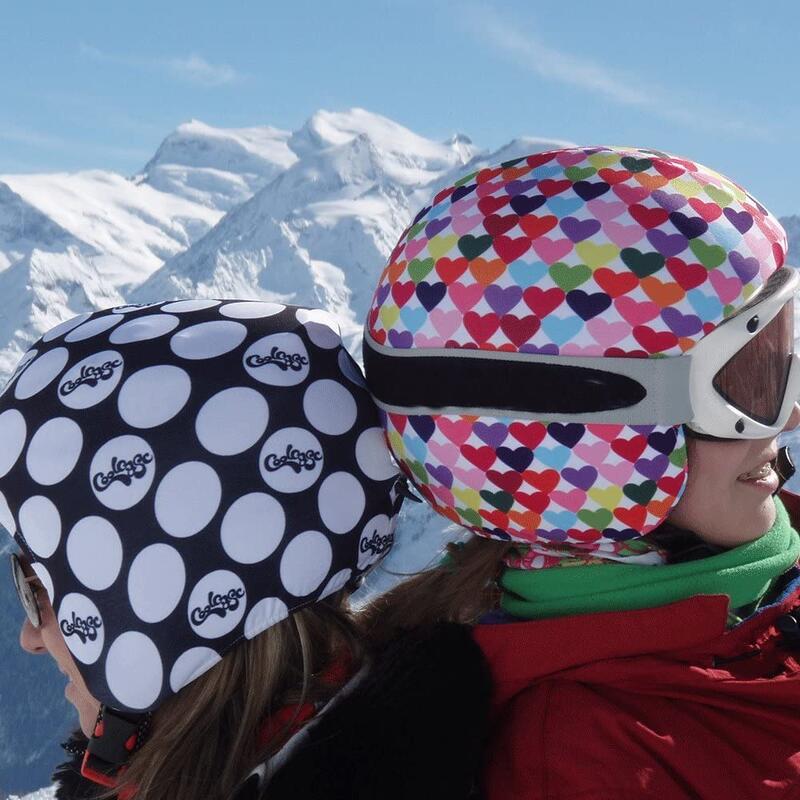 Housse de casque fantaisie - Coolcasc -Coeurs muticolores - Taille unique