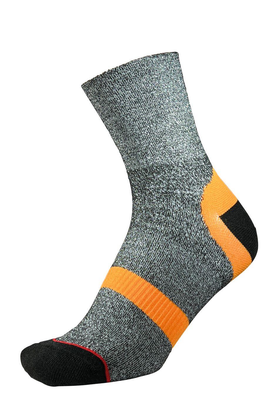 1000 MILE 1000 Mile Approach Repreve Double Layer Sock Charcoal Marl Orange