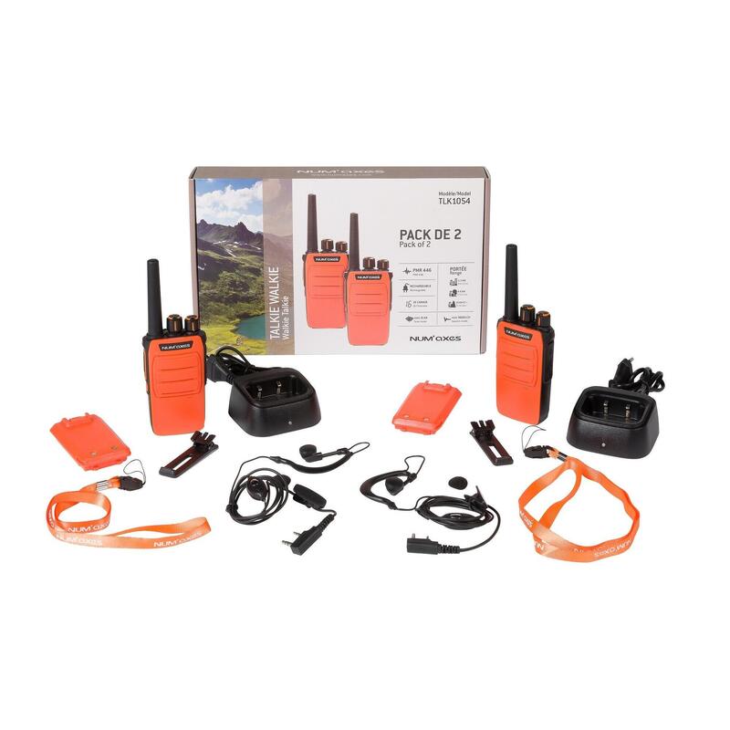 Confezione di 2 walkie talkie TLK1054 - Arancione