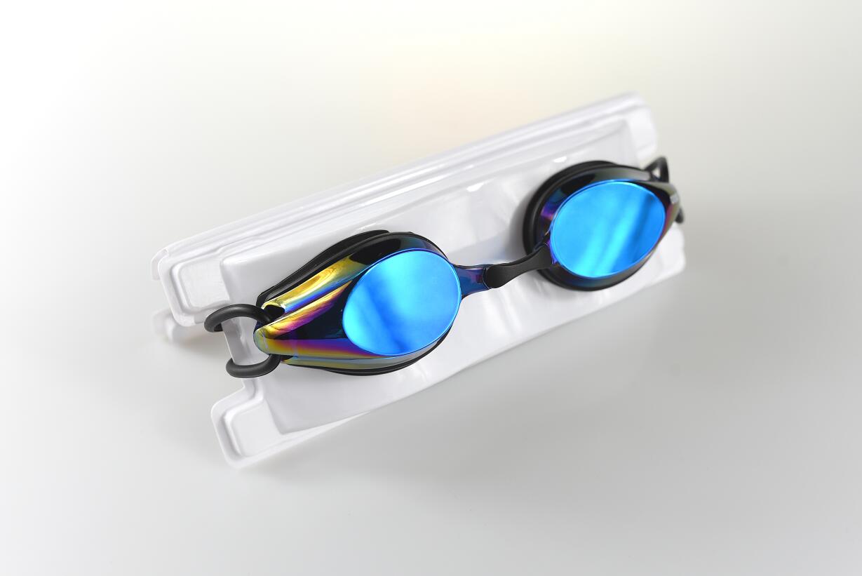 Arena Tracks Mirrored Racing Goggles - Black / Blue 4/5