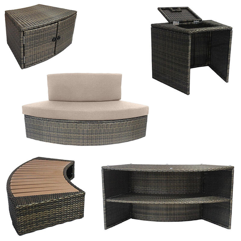 Netspa Vita Spa avec ensemble de meubles & accessoires