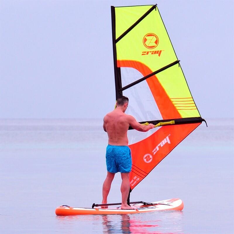 Opblaasbaar sup / windsurf board - W1 - incl. gratis accessoires - 305x76x15