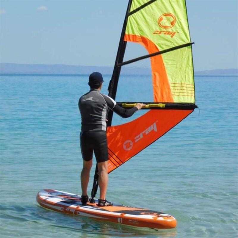 Opblaasbaar sup / windsurf board - W1 - incl. gratis accessoires - 305x76x15