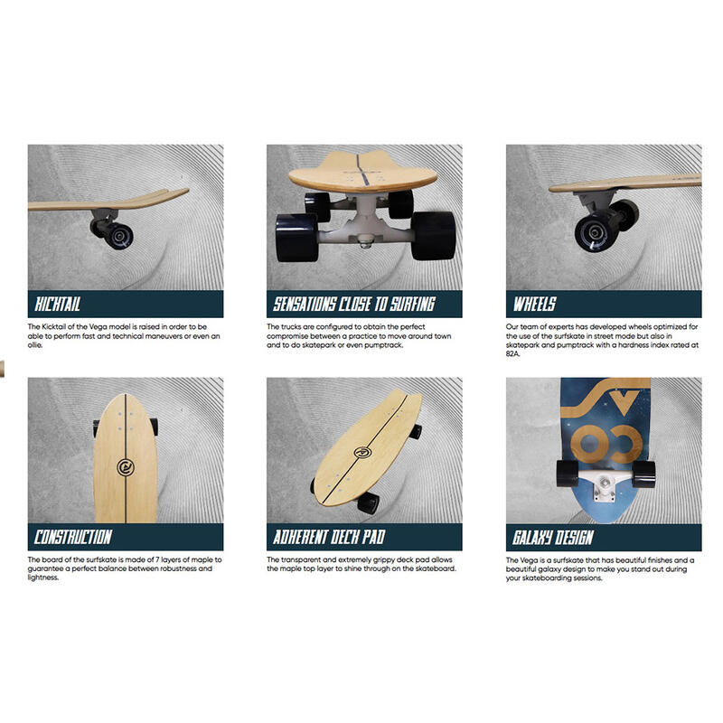 Deska surf skate - Syriusz 32 - 81x24 CM
