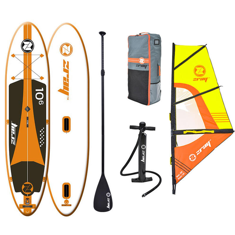 Opblaasbaar windsurf / SUP board - incl. gratis accessoires - 320x81x15