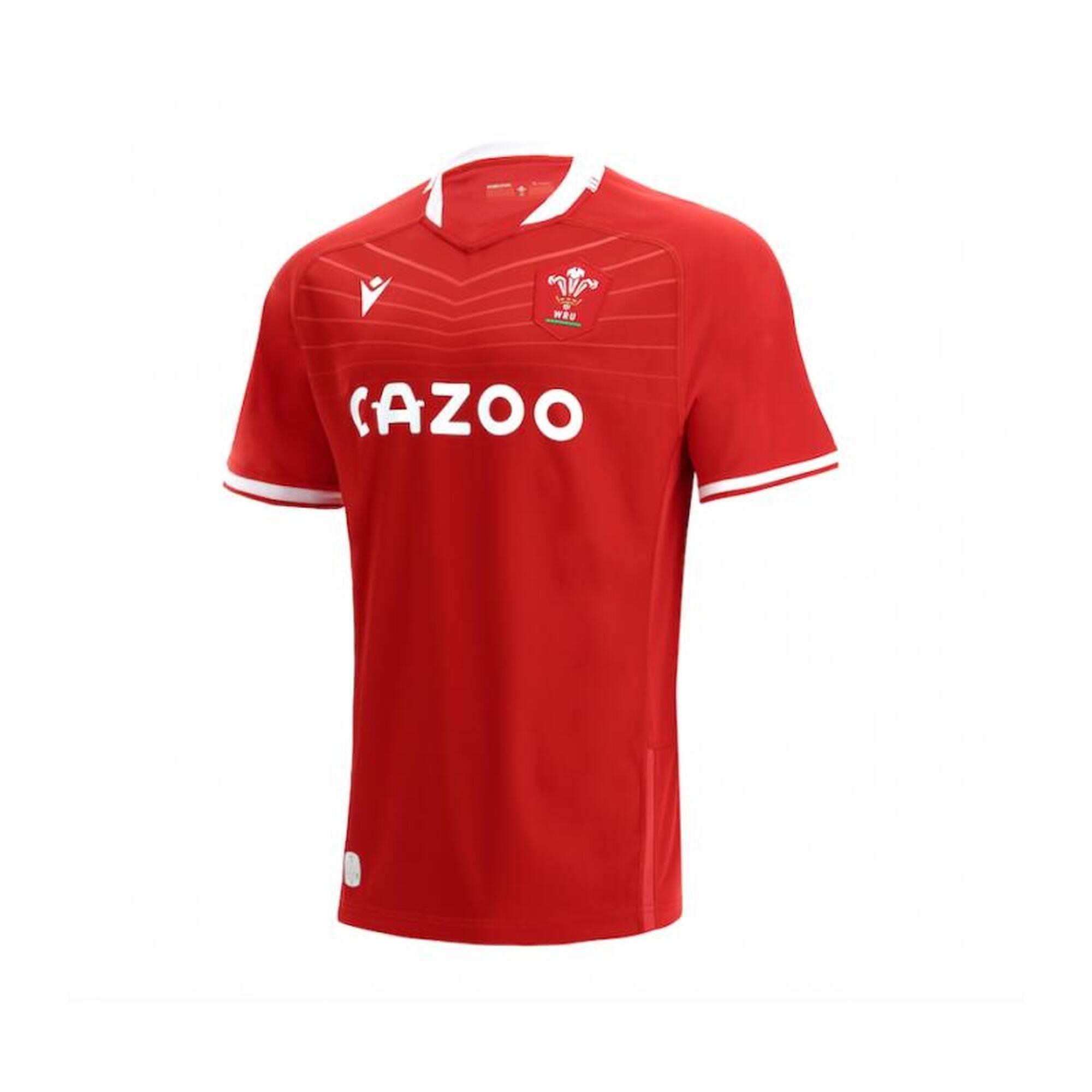 2021-2022 Wales Home Poly Rugby Shirt 1/5