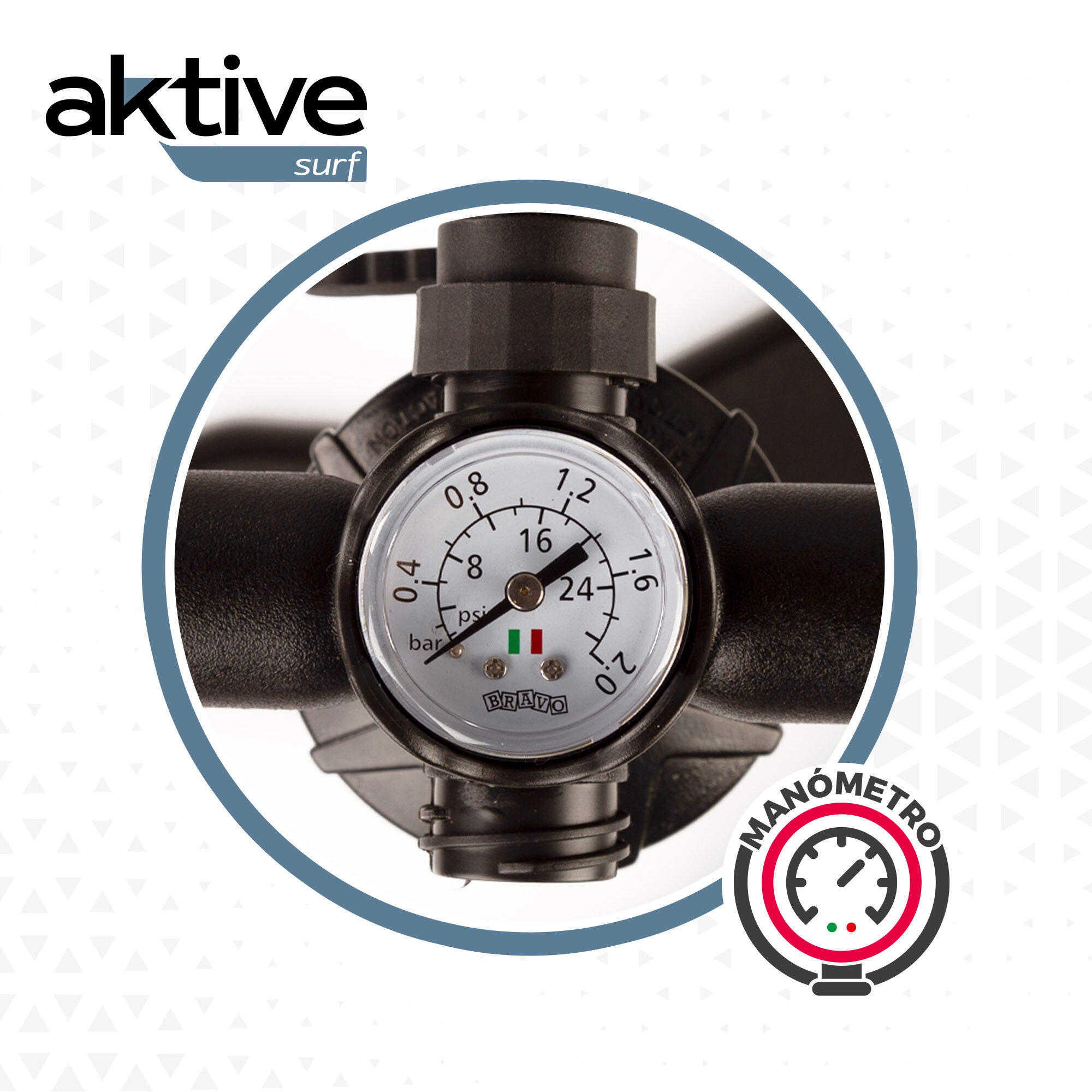 Bomba para prancha de alta pressão 30 PSI dupla ação Aktive 2/5