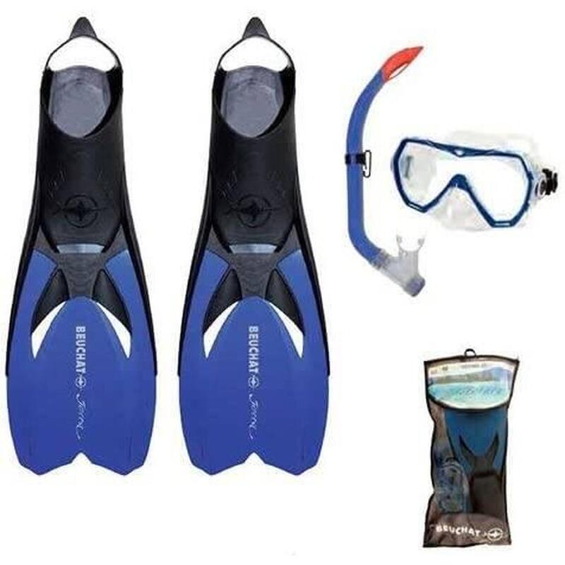 Zestaw do snorkelingu dla dorosłych i dzieci Beuchat Set Pmt X-Voy U niebieska