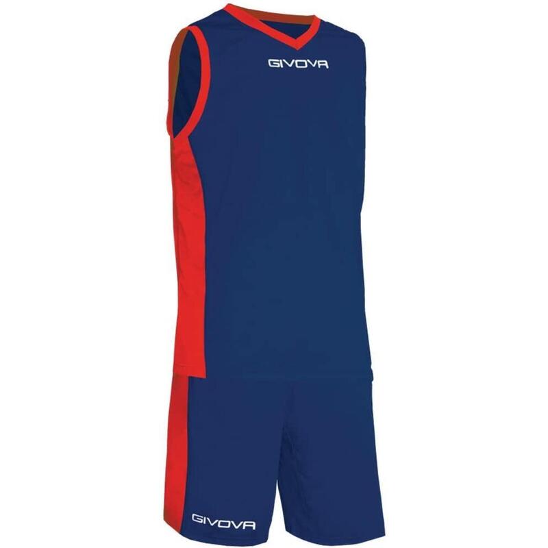 Ensemble de sport BasketBall - Givova - power - Homme - bleu et rouge