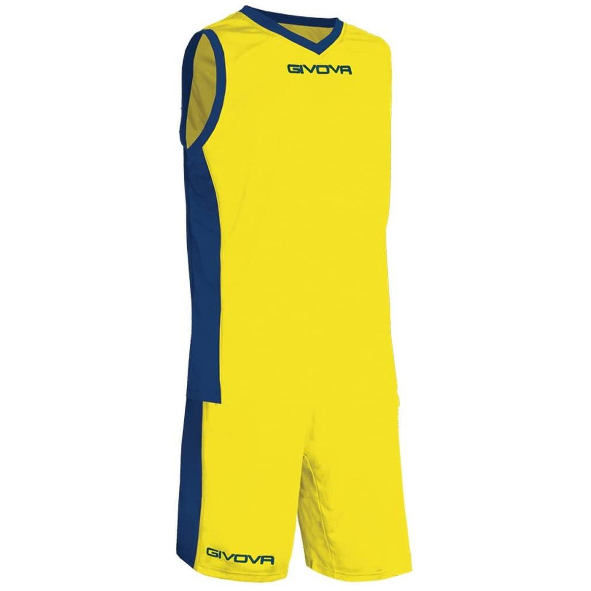 Ensemble de Basketball Givova Homme Jaune et bleu fonc