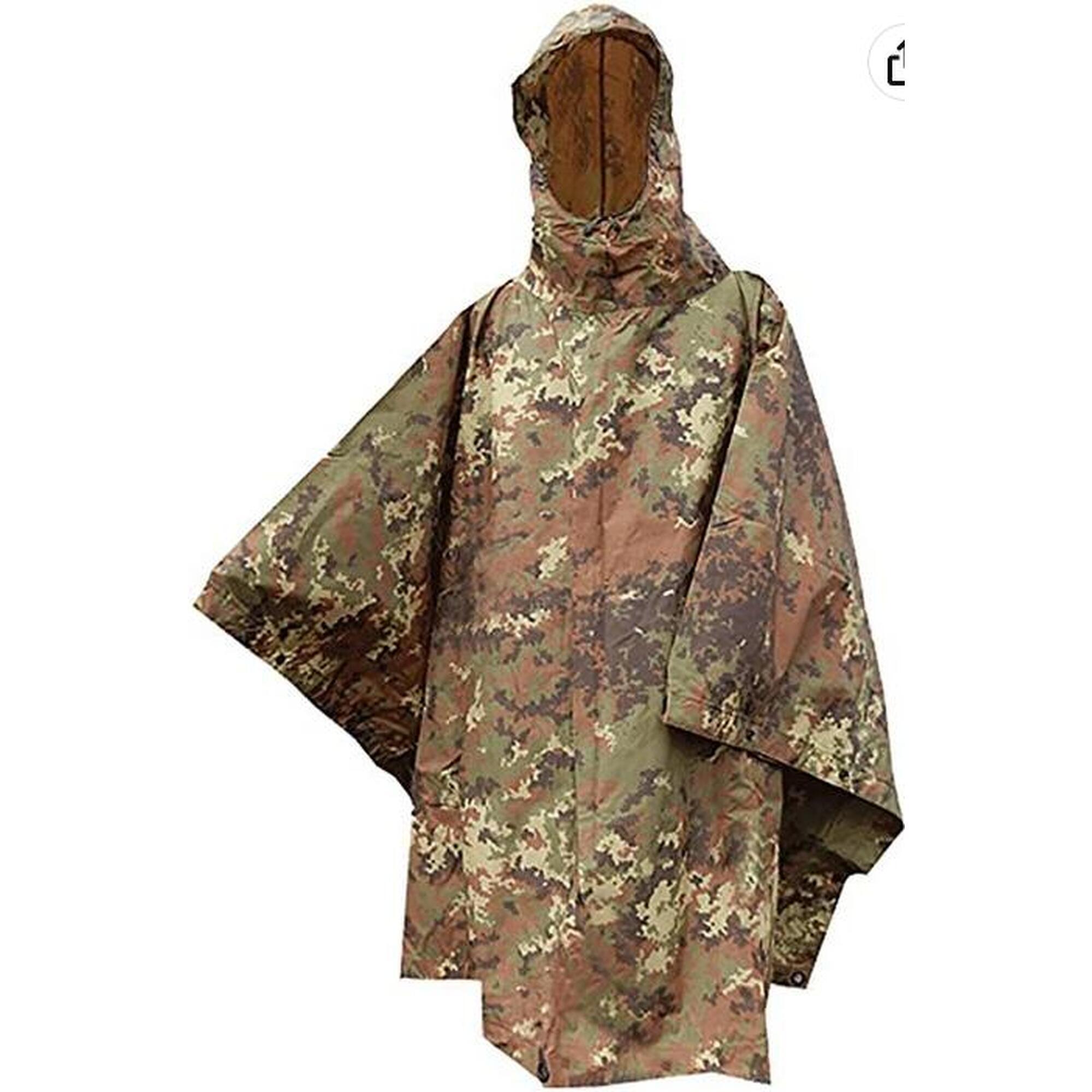 MIL-TEC Waterproof Poncho Ripstop Vegetato Woodland