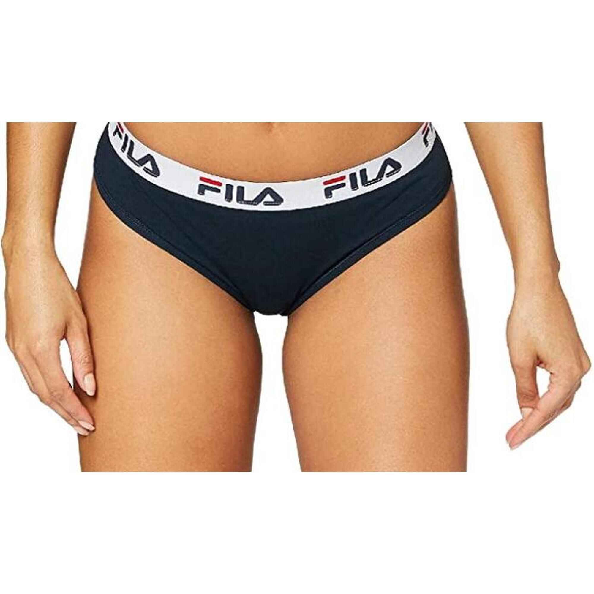 FILA Damen Brazilian Slip - Panty, Logo-Bund, Cotton Stretch, einfarbig ...