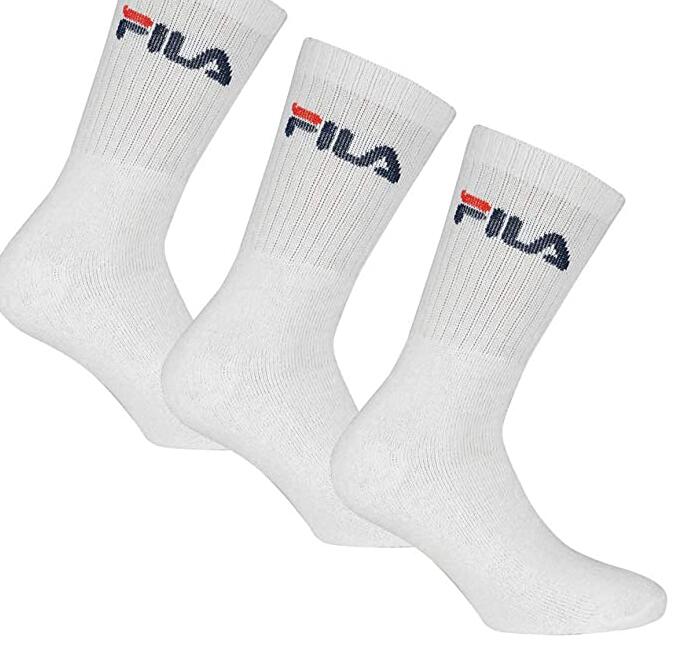 Unisex Fila Tennis Socks 3-Pack White, rozmiar 35-38