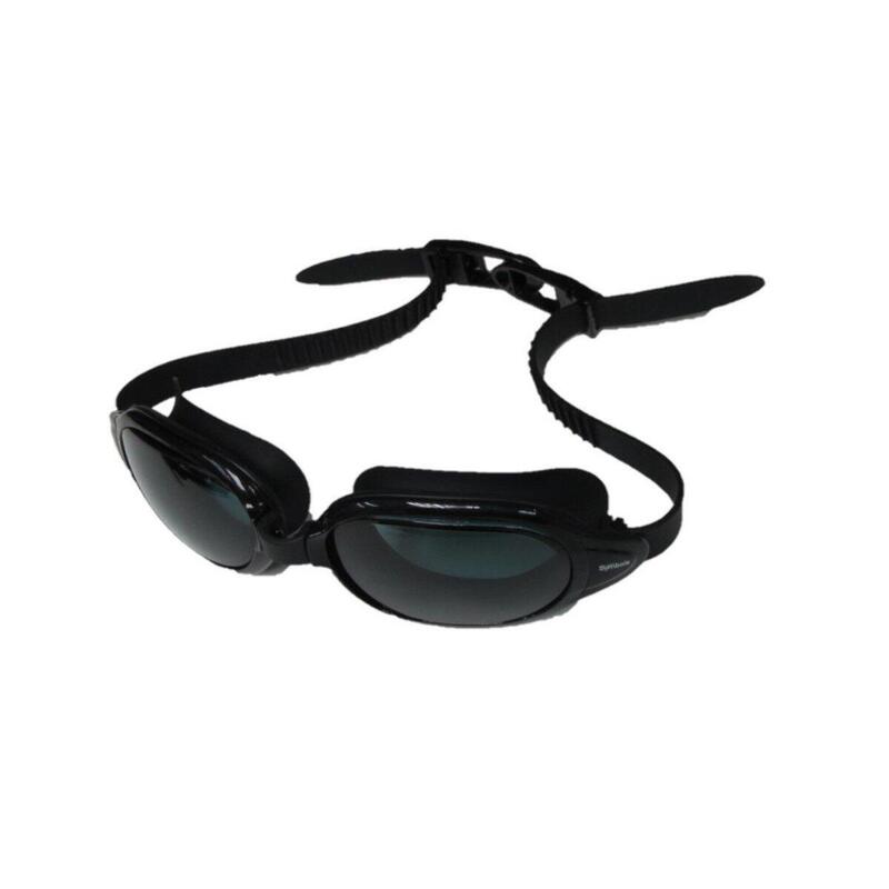 MS-8600 High Quality Silicone Anti-Fog Swimming Goggles - Black/ Smoke Lens